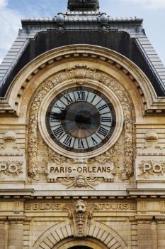 Low angle view of a station, Paris Orleans Station Clock, Paris, France