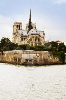 Cathedral at the riverside, Notre Dame de Paris, Seine River, Paris, France