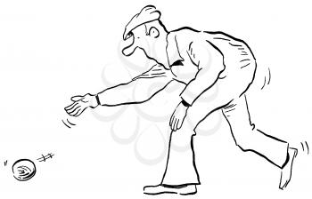 Royalty Free Clipart Image of a Lawn Bowler