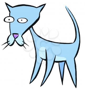 Royalty Free Clipart Image of a Cat