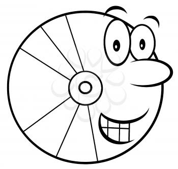 Royalty Free Clipart Image of a Pie Chart Wheel