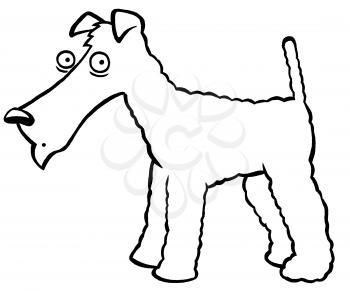 Royalty Free Clipart Image of a Schnauzer or Scottish Terrier
