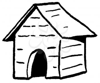 Royalty Free Clipart Image of a Doghouse