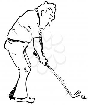 Royalty Free Clipart Image of a Golfer