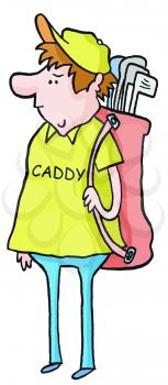 Royalty Free Clipart Image of a Caddy