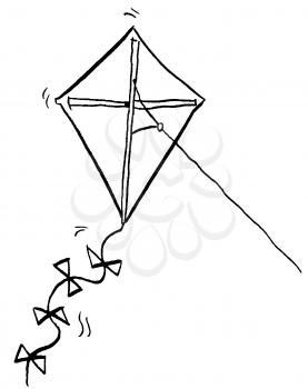 Royalty Free Clipart Image of a Kite