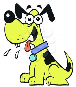 Royalty Free Clipart Image of a Happy Dog