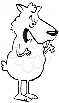 Royalty Free Clipart Image of an Angry Hamster