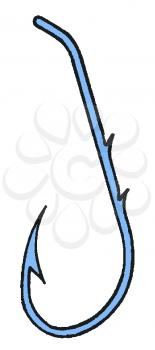 Royalty Free Clipart Image of a Fish Hook