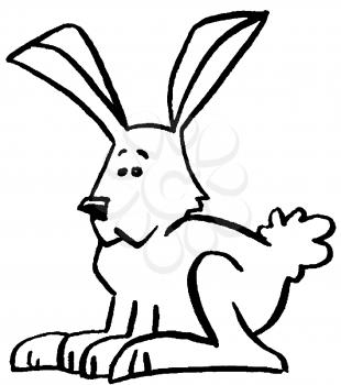 Royalty Free Clipart Image of a Rabbit