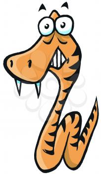 Royalty Free Clipart Image of a Frightened Snake