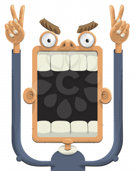 Royalty Free Clipart Image of a Man Screaming