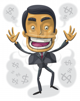 Royalty Free Clipart Image of an Illustration of a Businessman
