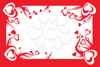 Royalty Free Clipart Image of a Heart Border