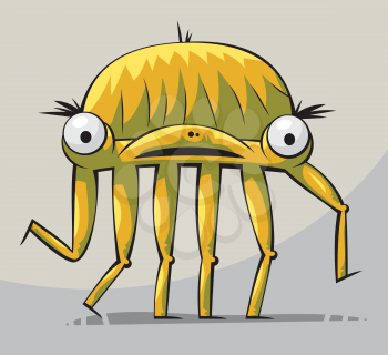 Royalty Free Clipart Image of a Six-Legged Creature