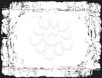 Royalty Free Clipart Image of a Black and White Frame