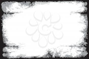 Royalty Free Clipart Image of a Black and White Frame