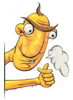 Royalty Free Clipart Image of a Man With a Speech Bubble