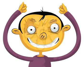 Royalty Free Clipart Image of a Funny Monkey