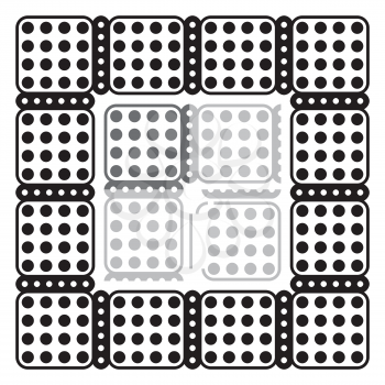 Royalty Free Clipart Image of a Dice Frame
