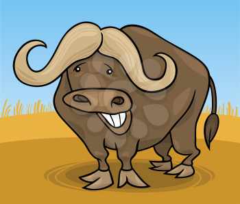 Royalty Free Clipart Image of a Water Buffalo