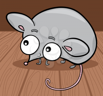 Royalty Free Clipart Image of a Mouse With Big Eyes
