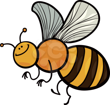 Royalty Free Clipart Image of a Funny Bee