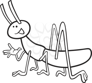Royalty Free Clipart Image of a Funny Grasshopper