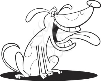 Royalty Free Clipart Image of a Dog With Its Mouth Open