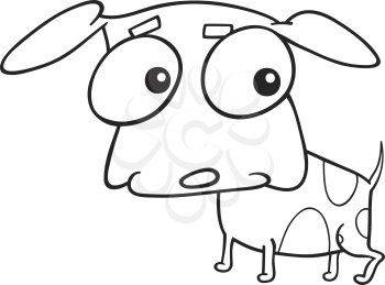 Royalty Free Clipart Image of a Cute Doggy