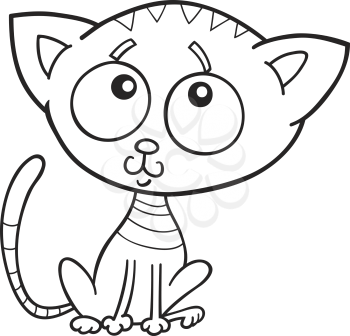 Royalty Free Clipart Image of a Little Kitten