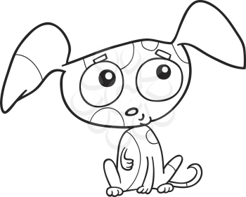 Royalty Free Clipart Image of a Cute Puppy