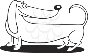 Royalty Free Clipart Image of a Dachshund