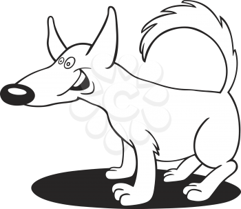 Royalty Free Clipart Image of a Funny Dog