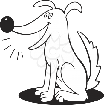 Royalty Free Clipart Image of a Dog Barking