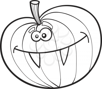 Royalty Free Clipart Image of a Funny Pumpkin