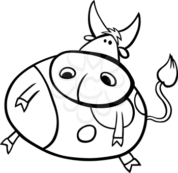 Royalty Free Clipart Image of a Bull