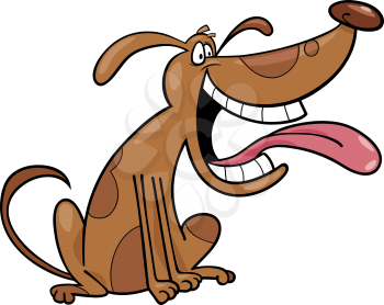 Royalty Free Clipart Image of a Happy Dog