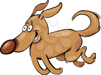 Royalty Free Clipart Image of a Running Dog