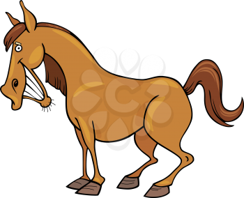 Royalty Free Clipart Image of a Cartoon Horse