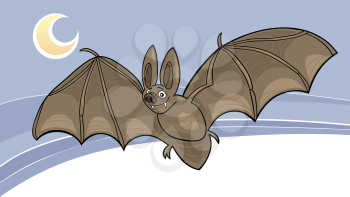 Royalty Free Clipart Image of a Vampire Bat