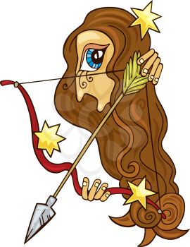 Royalty Free Clipart Image of a Sagittarius Zodiac Sign