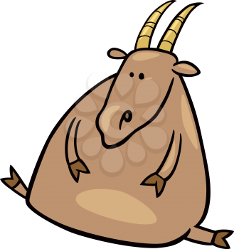 Royalty Free Clipart Image of a Fat Goat