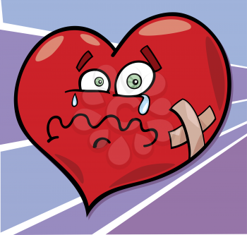 Royalty Free Clipart Image of a Broken Heart