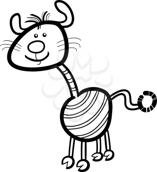Cartoon Illustration of Funny Fantasy or Fairytale Character Creature for Coloring Book