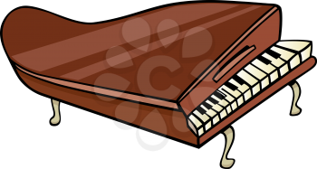 Cartoon Illustration of Piano or Grand Piano Clip Art