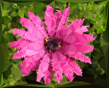 Graphic Design Illustration of Pink Flower