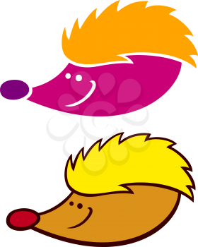Cartoon Illustration of Shaggy Hedgehog Animal Symbol