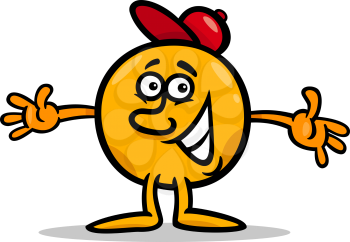 Illustration of Funny Mister Ball Cartoon Character