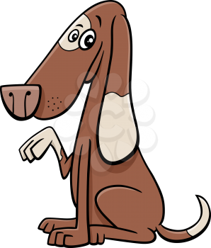 Cartoon illustration of cute spotted dog comic animal character